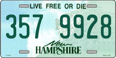 NH license plate 3579928