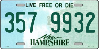 NH license plate 3579932