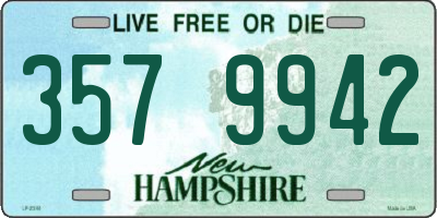 NH license plate 3579942