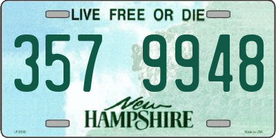 NH license plate 3579948