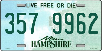 NH license plate 3579962