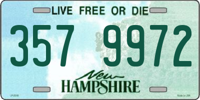 NH license plate 3579972