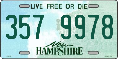 NH license plate 3579978