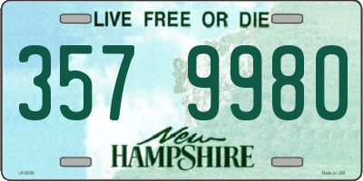 NH license plate 3579980