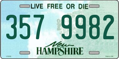 NH license plate 3579982