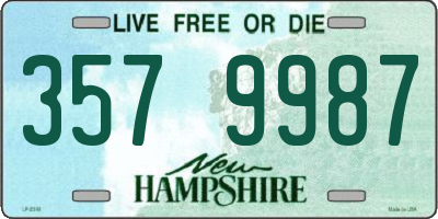 NH license plate 3579987