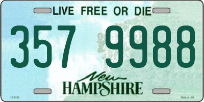 NH license plate 3579988