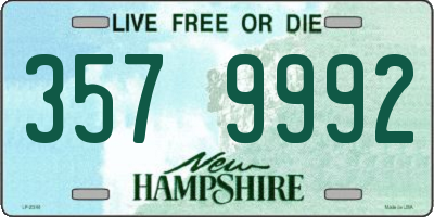NH license plate 3579992