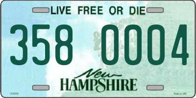 NH license plate 3580004