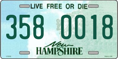 NH license plate 3580018