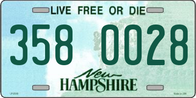 NH license plate 3580028