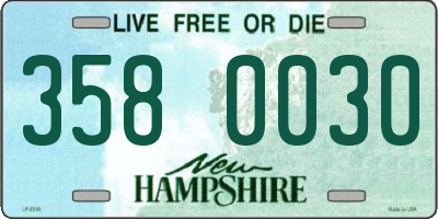 NH license plate 3580030
