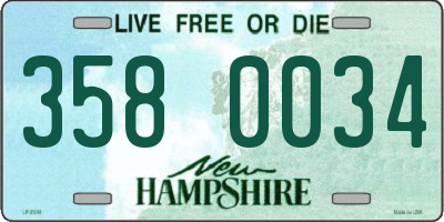 NH license plate 3580034