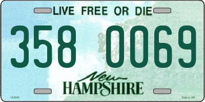 NH license plate 3580069