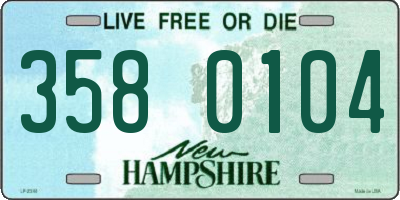 NH license plate 3580104