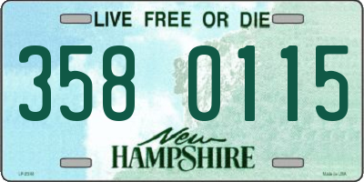 NH license plate 3580115