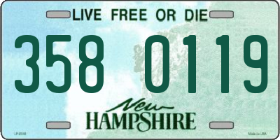 NH license plate 3580119