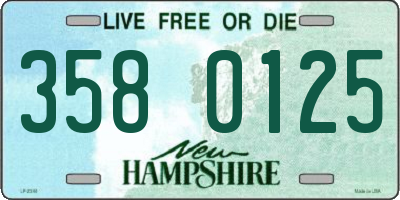 NH license plate 3580125