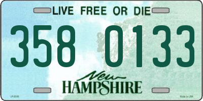 NH license plate 3580133