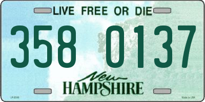 NH license plate 3580137