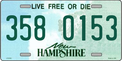 NH license plate 3580153