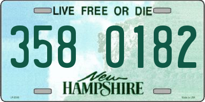 NH license plate 3580182