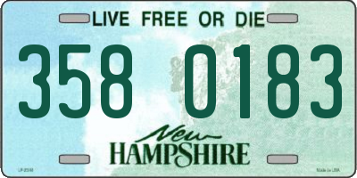 NH license plate 3580183