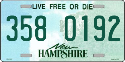 NH license plate 3580192