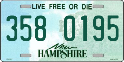 NH license plate 3580195