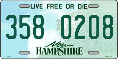 NH license plate 3580208