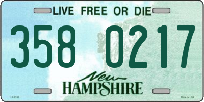 NH license plate 3580217