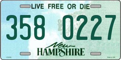 NH license plate 3580227