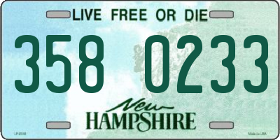 NH license plate 3580233
