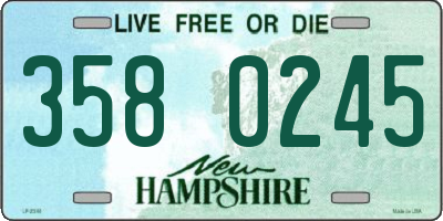 NH license plate 3580245