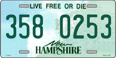 NH license plate 3580253