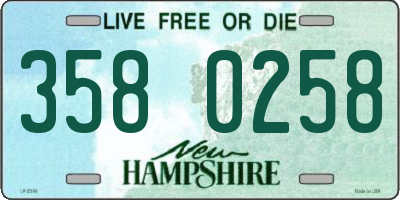 NH license plate 3580258