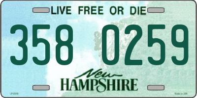 NH license plate 3580259