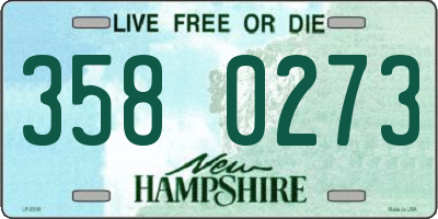 NH license plate 3580273