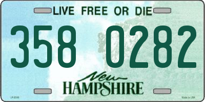 NH license plate 3580282