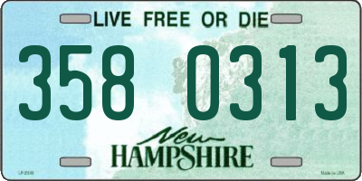 NH license plate 3580313