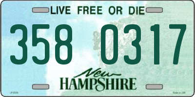 NH license plate 3580317