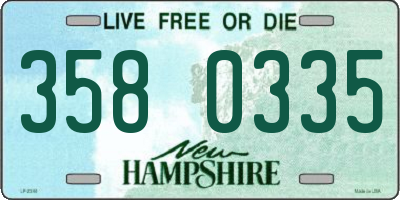 NH license plate 3580335