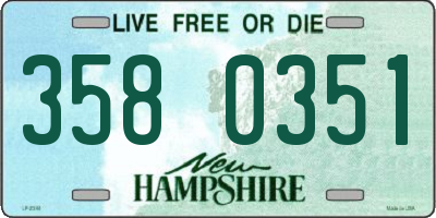 NH license plate 3580351