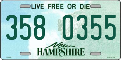 NH license plate 3580355
