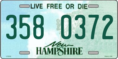 NH license plate 3580372