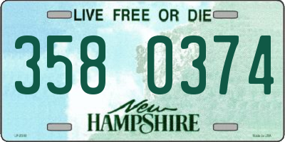 NH license plate 3580374