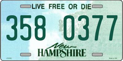 NH license plate 3580377