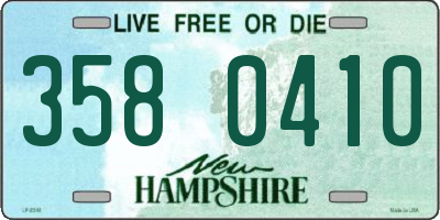 NH license plate 3580410