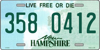 NH license plate 3580412