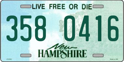NH license plate 3580416